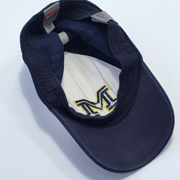 Nike Elite Michigan Navy Blue Mens One Size Fits Most Fitted Hat/ - Picture 3 of 10